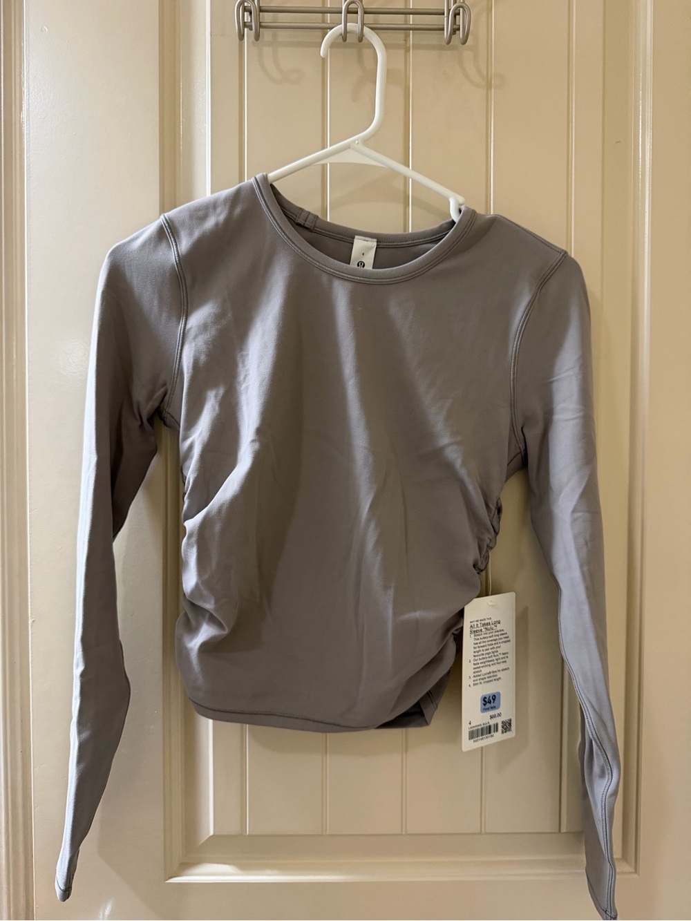 lululemon athletica Long-Sleeve Crewneck Top - Light Gray